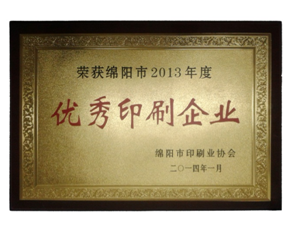綿陽市2013年度******印刷企業(yè)
